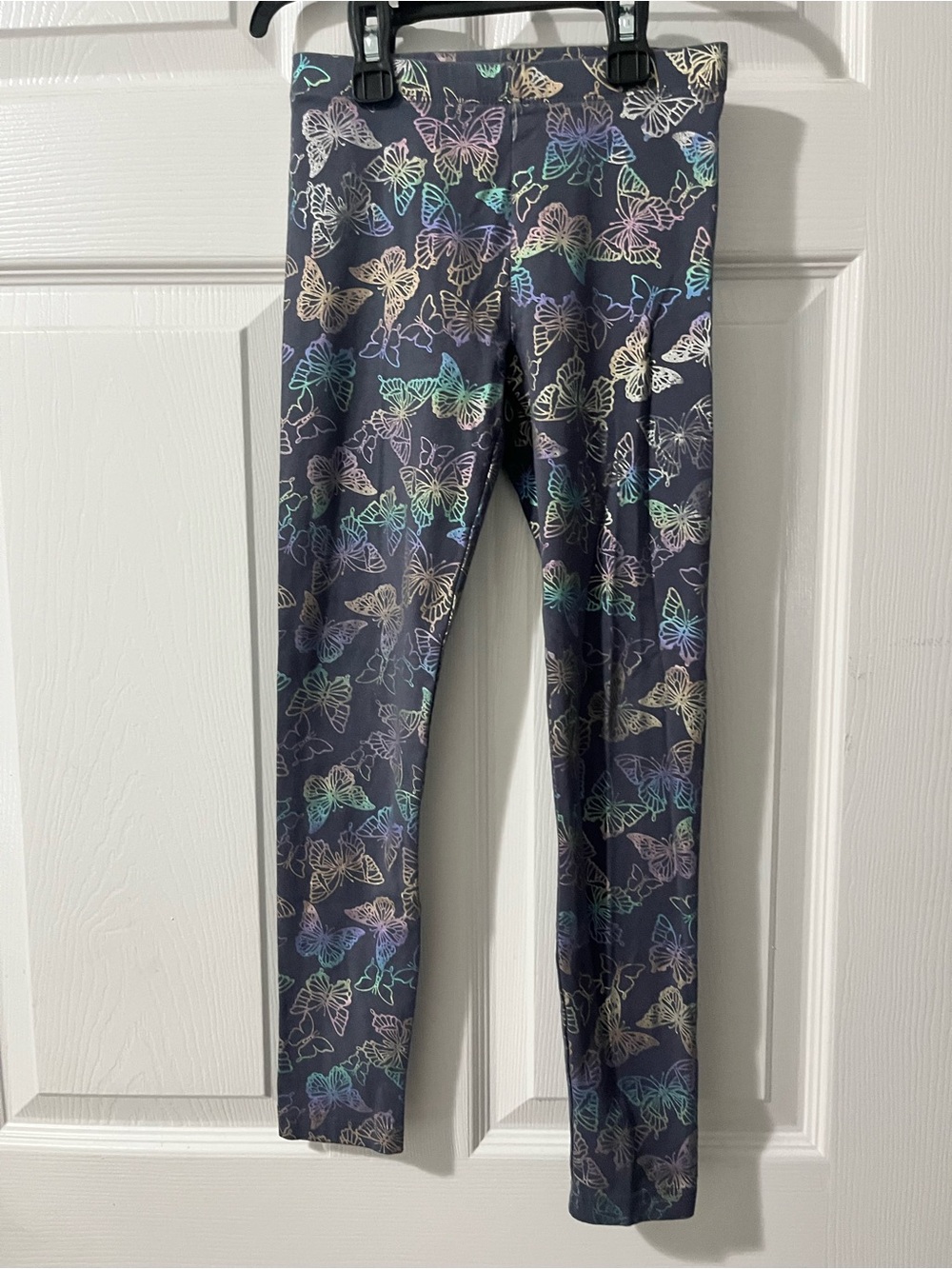 🚨 5 for $25 wonder nation Navy Leggings with Multicolor Butterfly Outline Print